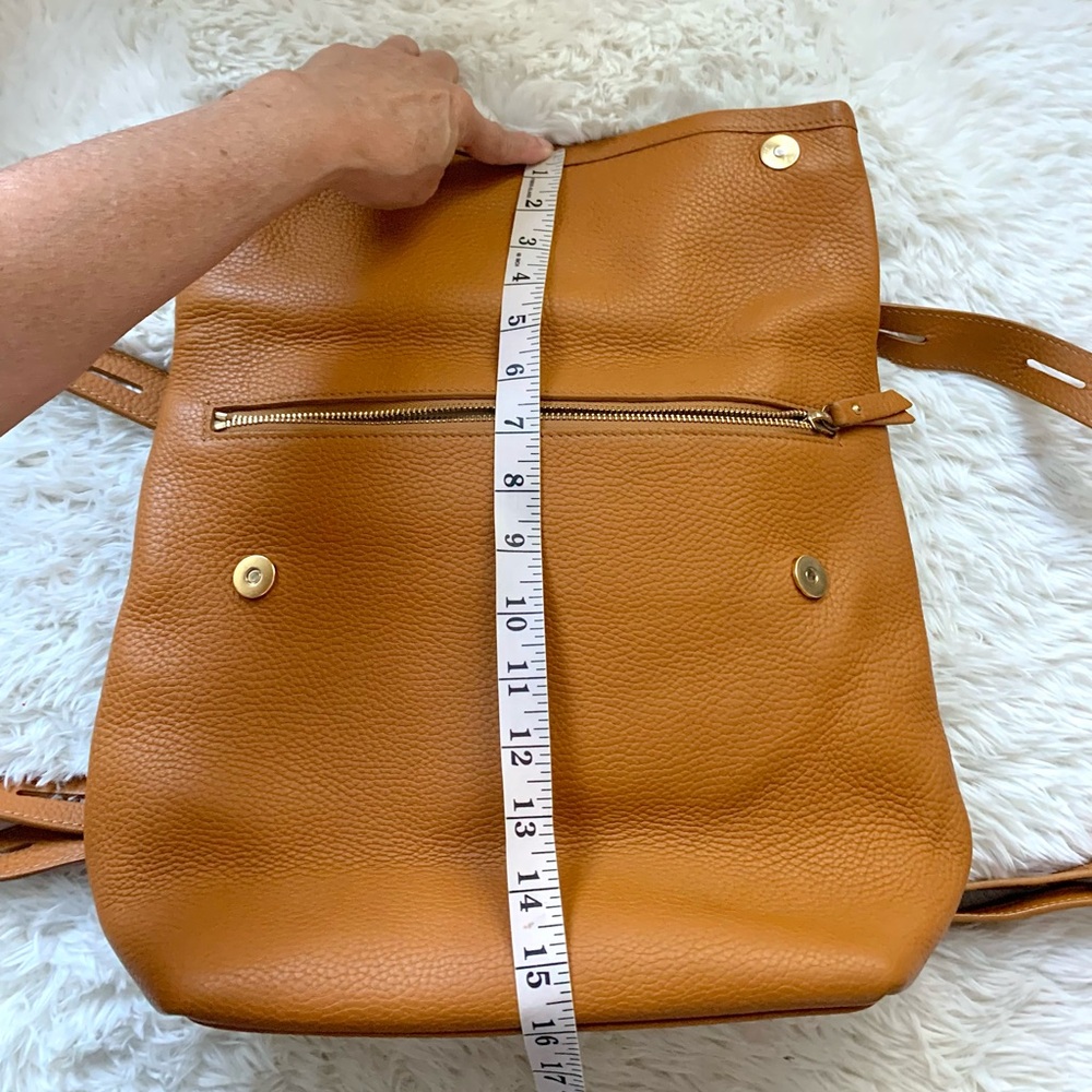 NEW GiGi New York Abbey Pebbled Leather Backpack Bag in Rare Camel Tan NWOT - Picture 13 of 16